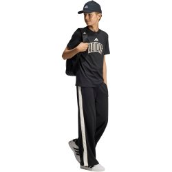 adidas Stadium Lettering T-Shirt Kinder KC4641 - black/off white 128