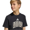 adidas Stadium Lettering T-Shirt Kinder KC4641 - black/off white 128