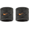 2er Pack NIKE Dri-FIT Swoosh Classic Printed Schweißbänder 022 - anthracite/black/totalorange
