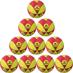 10er Ballpaket erima Hybrid Hallenfußball gelb/rot 4