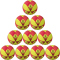 10er Ballpaket erima Hybrid Hallenfußball gelb/rot 4