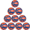 10er Ballpaket DERBYSTAR Street Soccer Fußball orange/blau/weiß 5