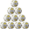 10er Ballpaket molten Fußball Leichtball 350g F5N3135-Y weiß/gelb/silber 5