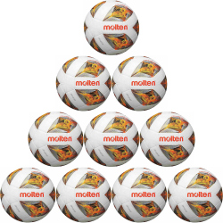 10er Ballpaket molten Fußball Leichtball F5N3129-O...