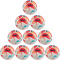 10er Ballpaket JAKO Flow Fußball Trainingsball Kinder 666 - weiß/fluo red/navy 4