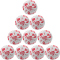 10er Ballpaket JAKO Contrast Fußball Trainingsball Kinder 668 - weiß/coral 4