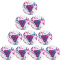 10er Ballpaket JAKO Glory 350g Leicht-Fußball Kinder 678 - weiß/pink/jako blau, 350g 4