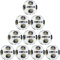 10er Ballpaket DERBYSTAR Brillant TT Fußball Trainingsball weiß/silber/gold 5