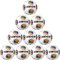 10er Ballpaket DERBYSTAR Atmos TT DB Fußball Trainingsball weiß/grün/rot 5