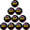 10er Ballpaket DERBYSTAR Street Soccer v25 schwarz/gelb/blau