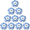 10er Ballpaket DERBYSTAR Junior Light 350g Leicht-Fußball Kinder weiß/blau 5