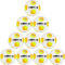 10er Ballpaket DERBYSTAR Apus TT DB Fußball Trainingsball weiß/gelb 5