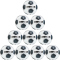10er Ballpaket DERBYSTAR Apus TT DB Fußball Trainingsball weiß/schwarz 5