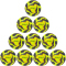 10er Ballpaket uhlsport Beach Soccer Strandfußball fluo gelb/marine/fluo rot 5