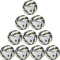 10er Ballpaket uhlsport Attack Addglue For The Planet Fußball Trainingsball weiß/marine/fluo gelb 4