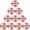 10er Ballpaket DERBYSTAR Bundesliga Club S-Light 290g Leicht-Fußball 2025/26 weiss/rot/gelb 5
