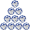 10er Ballpaket uhlsport Attack Addglue Fußball Trainingsball weiß/royal/blau 4
