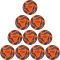 10er Ballpaket uhlsport Ultra Lite Addglue 290g Leicht-Fußball fluo orange/marine/silber 4
