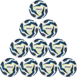10er Ballpaket uhlsport Team Fußball Freizeitball weiß/marine/fluo gelb 4