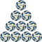 10er Ballpaket uhlsport Team Fußball Freizeitball weiß/marine/fluo gelb 4