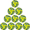 10er Ballpaket uhlsport Team Fußball Freizeitball fluo gelb/marine/weiß 4