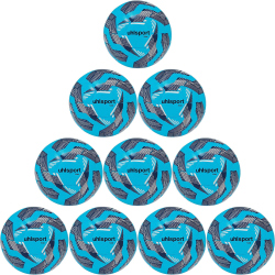 10er Ballpaket uhlsport Team Fußball Freizeitball eisblau/marine/weiß 3