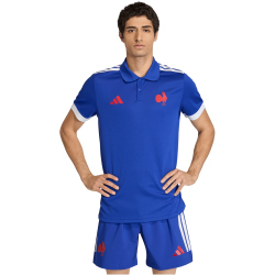 adidas FFR Frankreich Rugby Supporters Poloshirt Herren