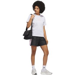 adidas Textured Gingham Big Logo Graphic T-Shirt Damen