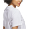 adidas Textured Gingham Big Logo Graphic T-Shirt Damen