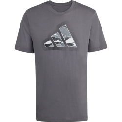 adidas Camo Modern Logo Graphic T-Shirt Herren JZ7494 - grey five XS
