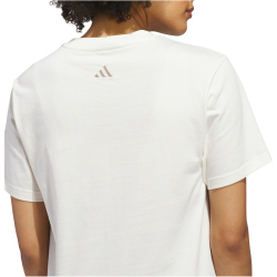 adidas Cursive Wordmark Graphic Trainingsshirt Damen KQ6404 - off white XL