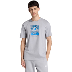 adidas Summer Slides Relax Graphic T-Shirt Herren JZ5003 - halo silver S