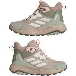 adidas TERREX Anylander Leather Mid-Top Climaproof Wanderschuhe Damen KH8880 - wonder alumina/off white/halo green 37 1/3