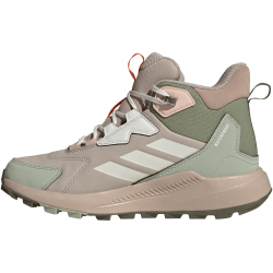 adidas TERREX Anylander Leather Mid-Top Climaproof Wanderschuhe Damen KH8880 - wonder alumina/off white/halo green 38
