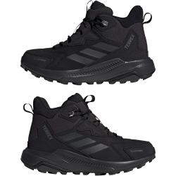 adidas TERREX Anylander Leather Mid-Top Climaproof Wanderschuhe Damen KH8879 - core black/carbon/grey four 37 1/3