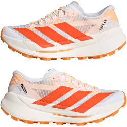 adidas TERREX Agravic TT Trailrunning-Laufschuhe Damen JR9113 - cloud white/impact orange/reflective silver 38 2/3