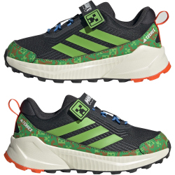 adidas TERREX x Minecraft Trailmaker 2 Wanderschuhe Kinder JQ9377 - carbon/semi lucid lime/semi impact orange 28