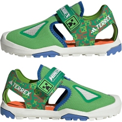 adidas TERREX x Minecraft Captain Toey 2.0 Sandalen Kinder JR1316 - semi lucid lime/ray blue/semi impact orange 38