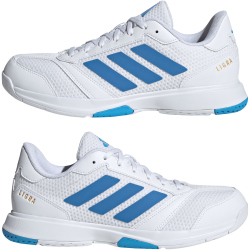 adidas Ligra 8 Handballschuhe Herren KJ3667 - cloud white/ray blue/lucid aquamarine 48 2/3
