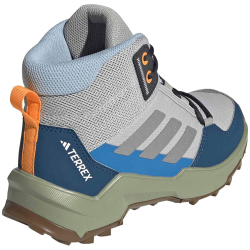 adidas TERREX AX4R Mid-Top Wanderschuhe Kinder JR6637 - grey two/reflective silver/glow blue 35.5
