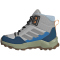 adidas TERREX AX4R Mid-Top Wanderschuhe Kinder JR6637 - grey two/reflective silver/glow blue 35.5