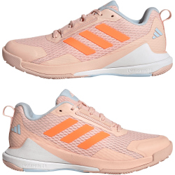 adidas Novaflight 2 Hallenschuhe Damen JR9570 - blush pink/lucid orange/cloud white 40