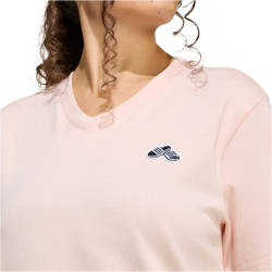 adidas Summer Slide Graphic V-Neck T-Shirt Damen KG5455 - blush pink XS