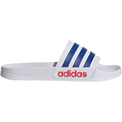 adidas Shower adilette Badelatschen Herren IH9028 - cloud white/team royal blue/pure ruby 40.5