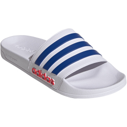 adidas Shower adilette Badelatschen Herren IH9028 - cloud white/team royal blue/pure ruby 40.5