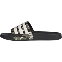 adidas Shower adilette Badelatschen Leo-Print KJ8581 - core black/alumina/tent green 37
