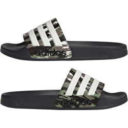 adidas Shower adilette Badelatschen Leo-Print KJ8581 - core black/alumina/tent green 47