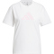 adidas Textured Gingham Big Logo Graphic T-Shirt Damen KB2420 - white L