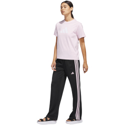 adidas Textured Gingham Big Logo Graphic T-Shirt Damen KB2419 - clear pink L