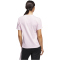 adidas Textured Gingham Big Logo Graphic T-Shirt Damen KB2419 - clear pink L